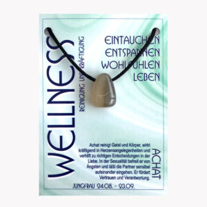 Anhänger Wellness Stein Bestseller (große Karte) € 3,20/Stück VE=3/Set - Achat - Jungfrau VE=3