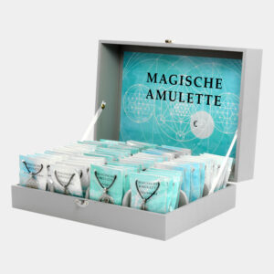 Kleine/Große GSK Zinn - Magische Amulette (kleine Karte) € 3,70/Stück VE=3/Set - Große Glücksteinkiste gefüllt 6x12