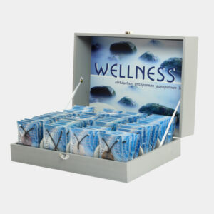 Edelstein Anhänger Wellness Donut (kleine Karte) € 3,50/Stück VE=3/Set - Große Glücksteinkiste gefüllt 6x12