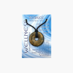 Edelstein Anhänger Wellness Donut (kleine Karte) € 3,50/Stück VE=3/Set - Tigerauge - Zwilling VE=3