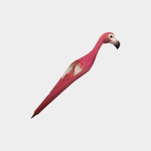 Tierkopfstift handgeschnitzt und -bemalt in diversen Sorten ab € 2,50/Stück VE=10/Set/Ständer - Flamingo VE=10