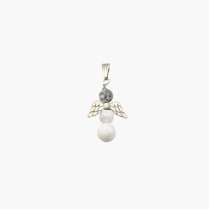 Anhänger mit Öse Glücksengel ab € 2,10/Stück VE=3 - Glücksengel mit Öse Howlith weiß VE=3