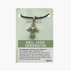 Kleine/Große GSK Anhänger Healing Angels mit Öse (kleine Karte) ab € 3,-/Stück VE=3/Set - Neu Jade Serpentin VE=3
